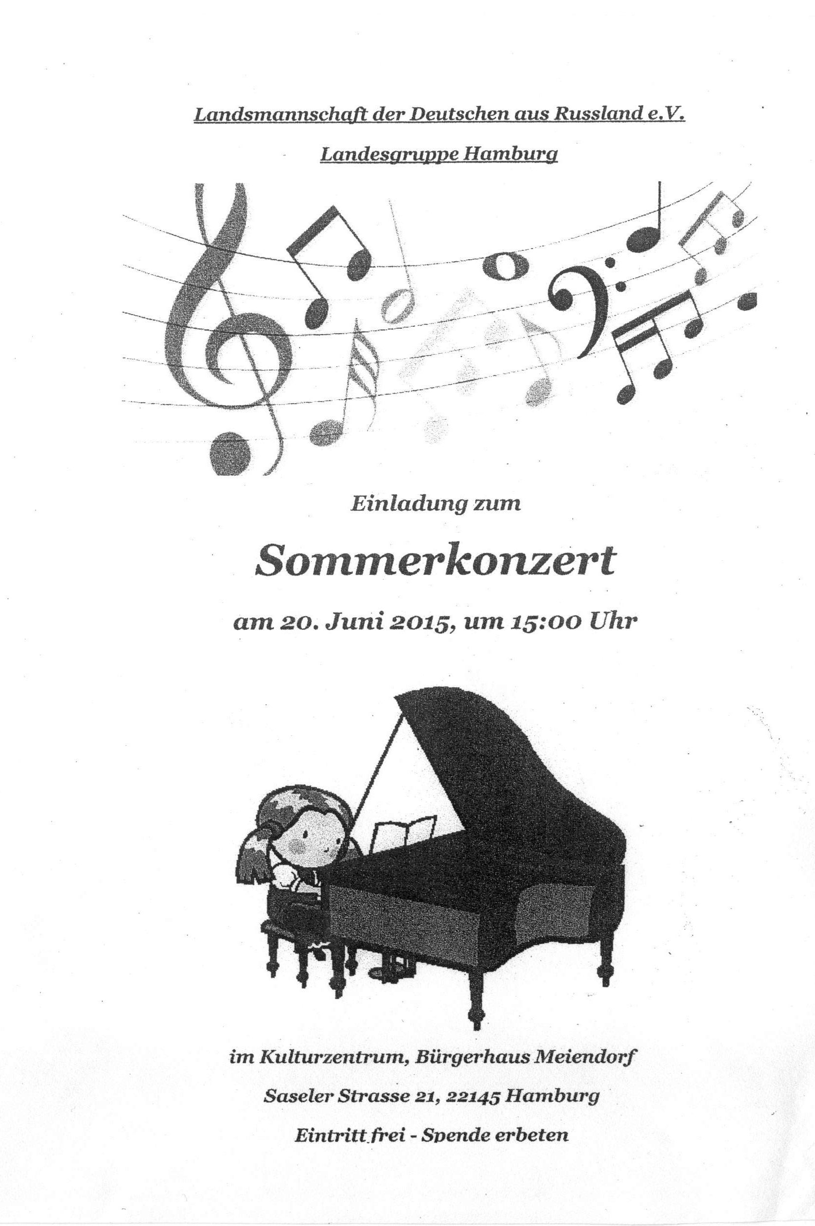 Sommerkonzert der Deutschen aus Russland am 20.6.2015