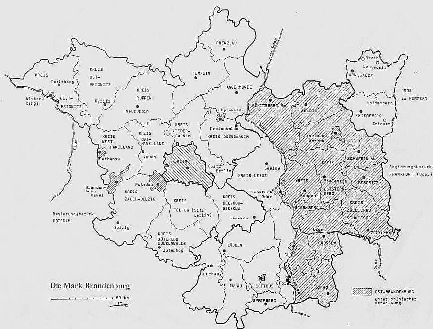 Karte Berlin - Mark Brandenburg